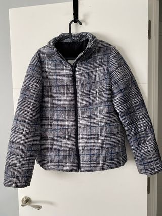 Chaqueta cuadros azul y gris