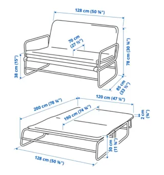 Sofá Cama Hammarn Gris Oscuro