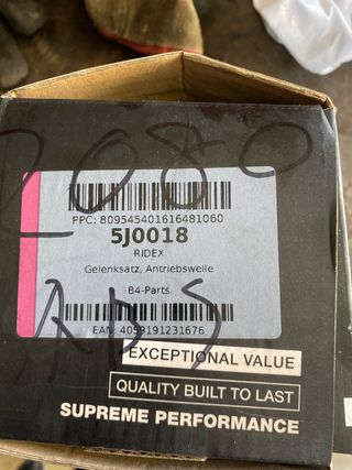 Junta Homocinética RIDEX 5J0018 Audi A6, Audi 100