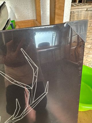 Cuadro Ciervo Geométrico IKEA Negro Blanco