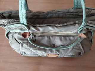 Borsa/borsetta con dettagli in pelle