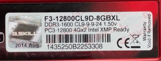 Memoria RAM G.Skill DDR3 1600MHz 16GB (2x8GB)