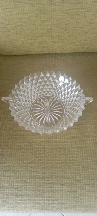 Centrotavola in vetro trasparente