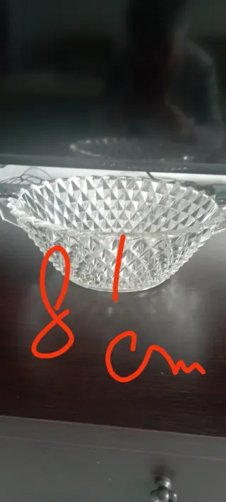 Centrotavola in vetro trasparente