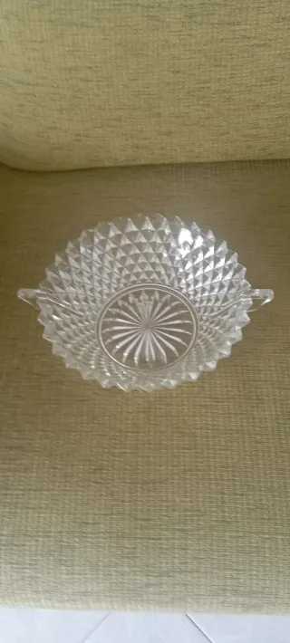 Centrotavola in vetro trasparente