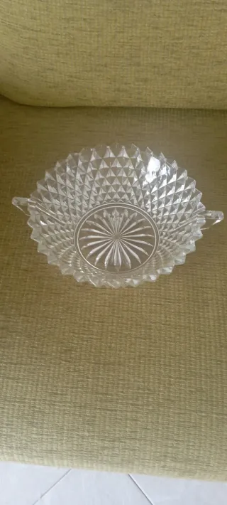 Centrotavola in vetro trasparente