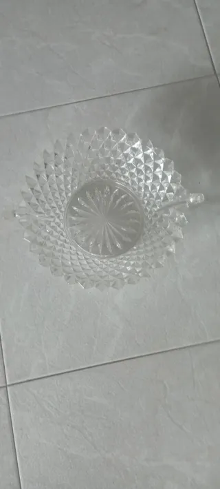 Centrotavola in vetro trasparente