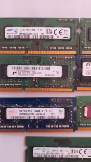 Lote Memoria RAM Portátil DDR3