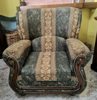 Sillón de salón estampado