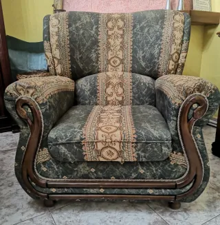 Sillón de salón estampado