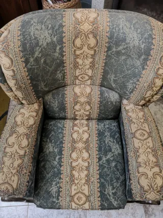 Sillón de salón estampado