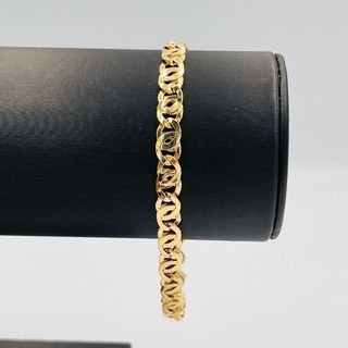 PULSERA TIPO CARTIER TIGRE HUECA 6MM 18K