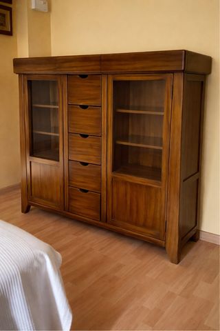 Aparador madera maciza 130x130 cm