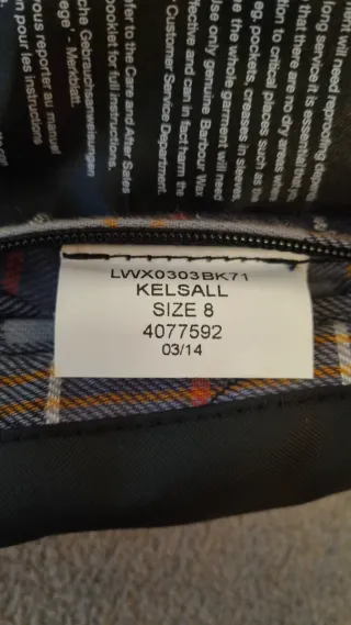 Parka Barbour Kelsall Algodón Encerado Negra