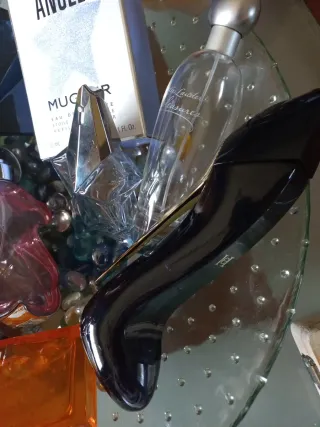 Colección frascos perfumes vacíos