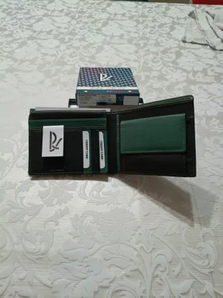 Portafoglio Regina Schrecker nero/verde