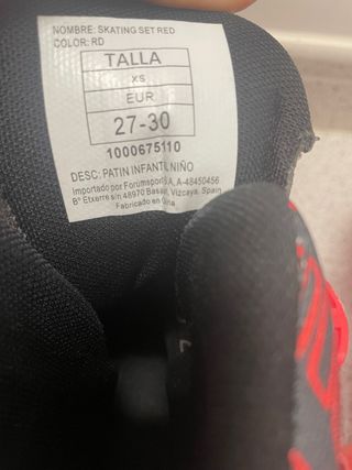 Patines en línea SEAFOR Rojos Talla 27 -30