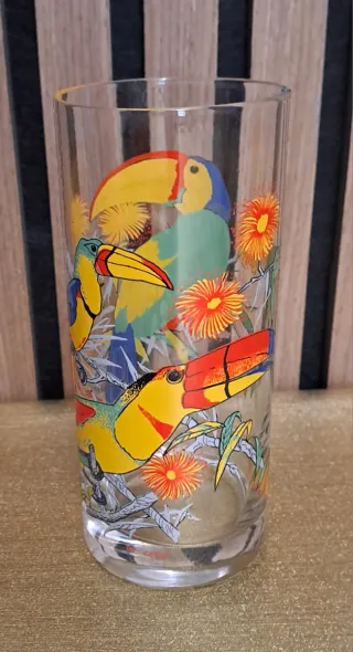 Set 6 Vasos Tucán Cristal y Cubitera