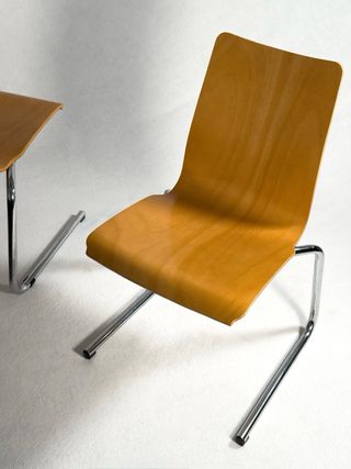 4 Sillas Madera Vintage 1970s