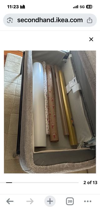 Banco pie de cama Ikea beige/gris