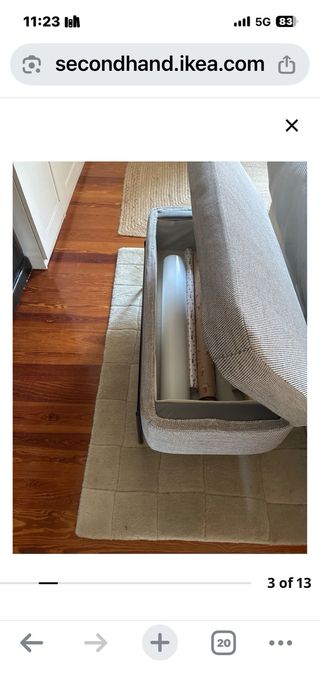 Banco pie de cama Ikea beige/gris