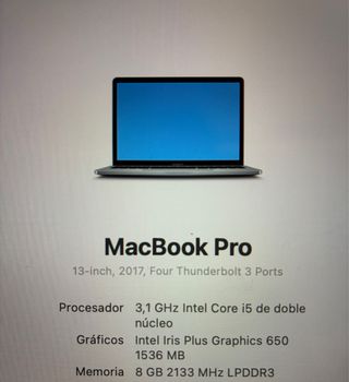 MacBook Pro 13 2017 Intel Core i5 8GB RAM