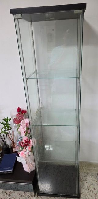 Vitrina IKEA Cristal y Madera Negra