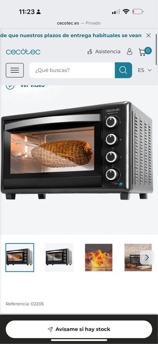 Horno Cecotec Baked Toast 750 Giro