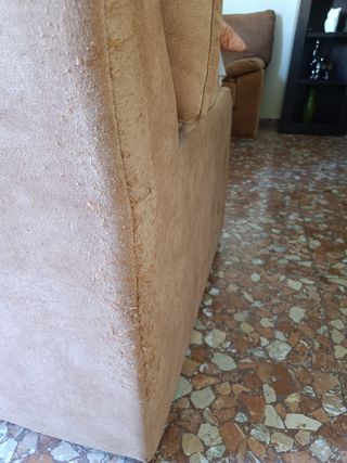 Sofá marrón de tela (2 unidades)