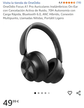 OneOdio Focus A1 Pro Auricular Inalámbrico black
