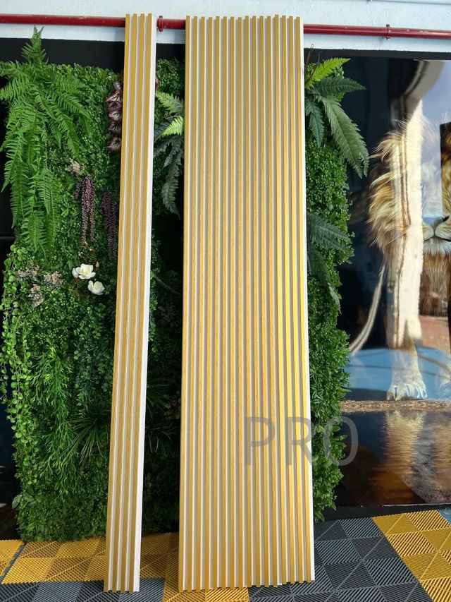 Listones de PVC Blanco Dorado