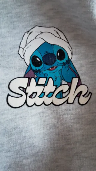 Sudadera niña Stitch Bershka gris