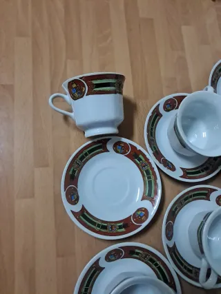 Juego 9 Tazas Café Porcelana