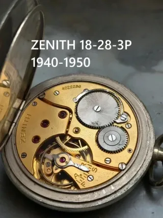 zenith da tasca anni '40/'50 18-28-3P vintage