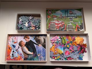 Lotes Puzzles Frozen, Paw Patrol, Trolls