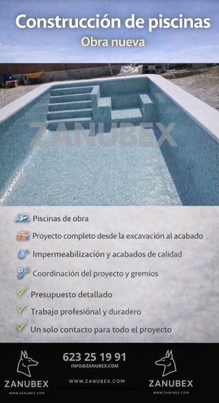 Construcción de piscinas | Obra nueva