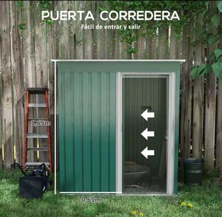 Caseta de herramientas para el jardin.