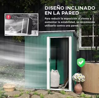 Caseta de herramientas para el jardin.