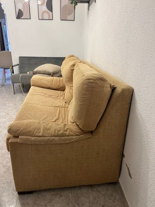 Sofá 2 plazas tela beige