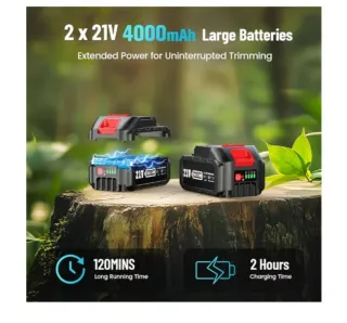 Cortasetos telescópico a batería