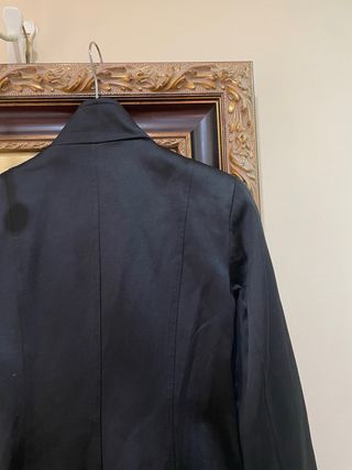 Abrigo largo negro Stradivarius