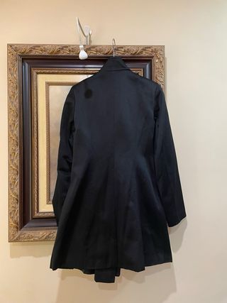 Abrigo largo negro Stradivarius