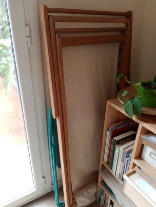 Tumbona plegable Habitat madera y tela