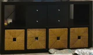 Mueble TV/Aparador Negro y Marrón