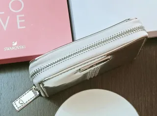 Monedero Swarovski Plateado Brillante