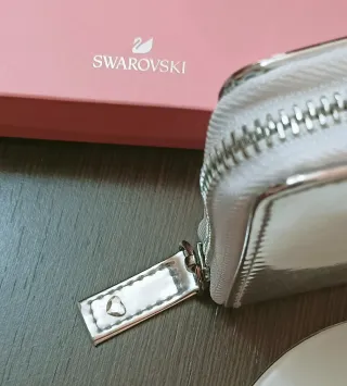 Monedero Swarovski Plateado Brillante
