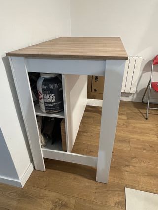 Mesa alta de cocina madera