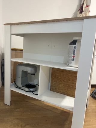 Mesa alta de cocina madera