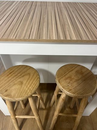 Mesa alta de cocina madera