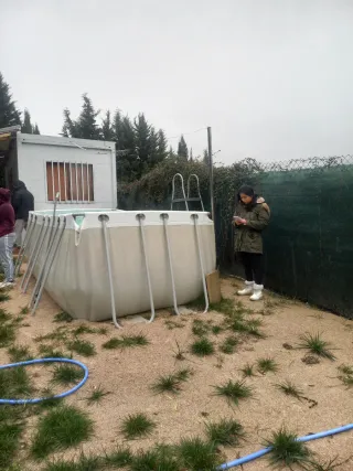 Piscina desmontable metal y plástico